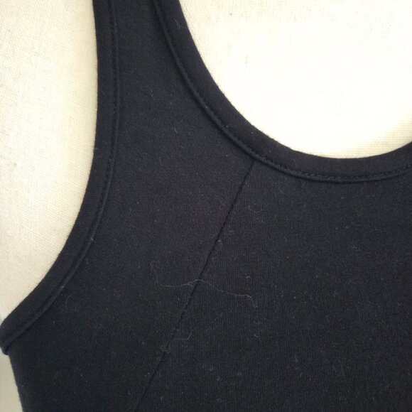 Foreign Exchange Crop Black Tank Top Juniors Small Racerback Sleeveless Zip - Picture 3 of 7